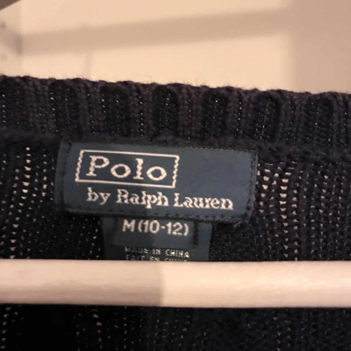 Marinblå kabel stickad tröja från Ralph lauren - 91