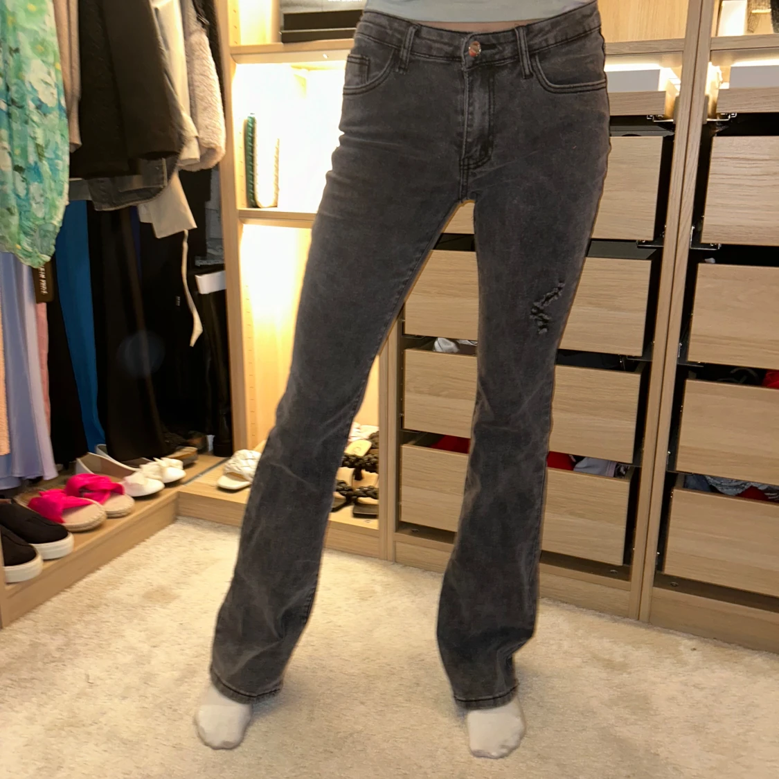 Lågmidjade bootcut jeans  - 90