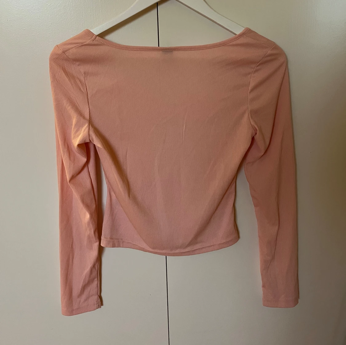 Rosa söt ribbad topp  - 90