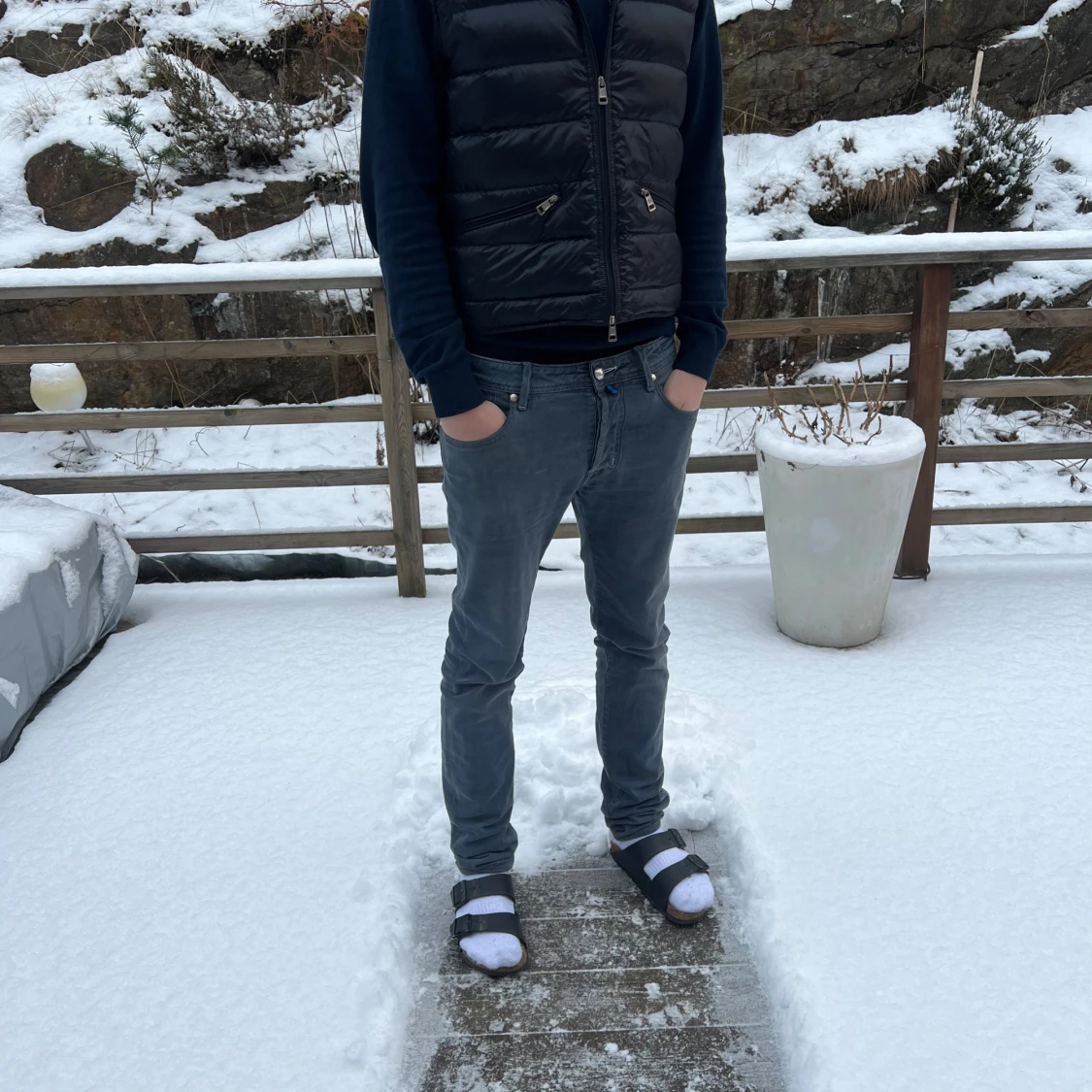 Blå Moncler gui väst