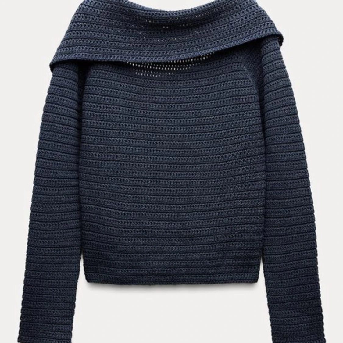 Mörkblå stickad topp från Zara - 1