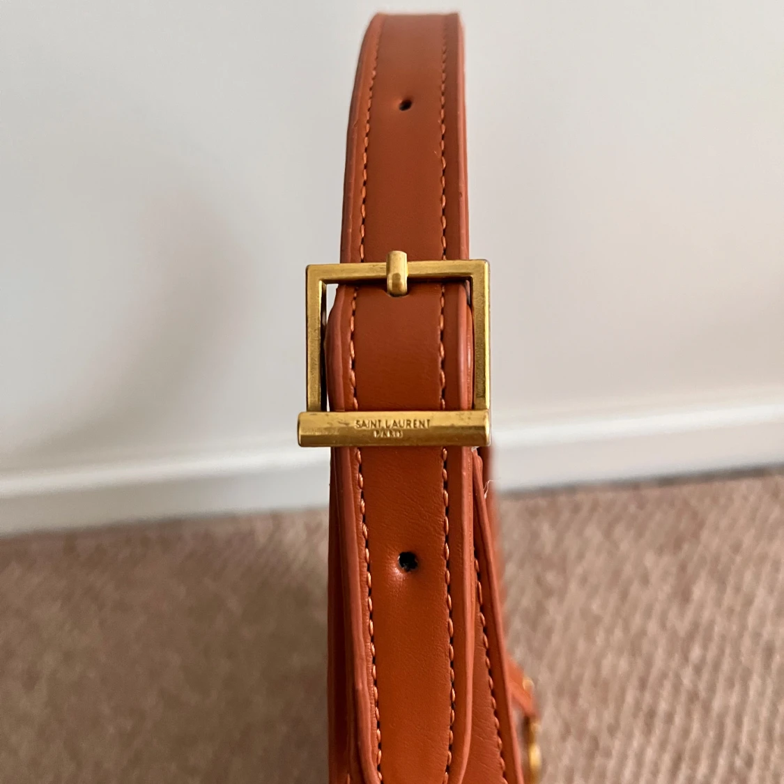 Brun axelväska YSL - 1