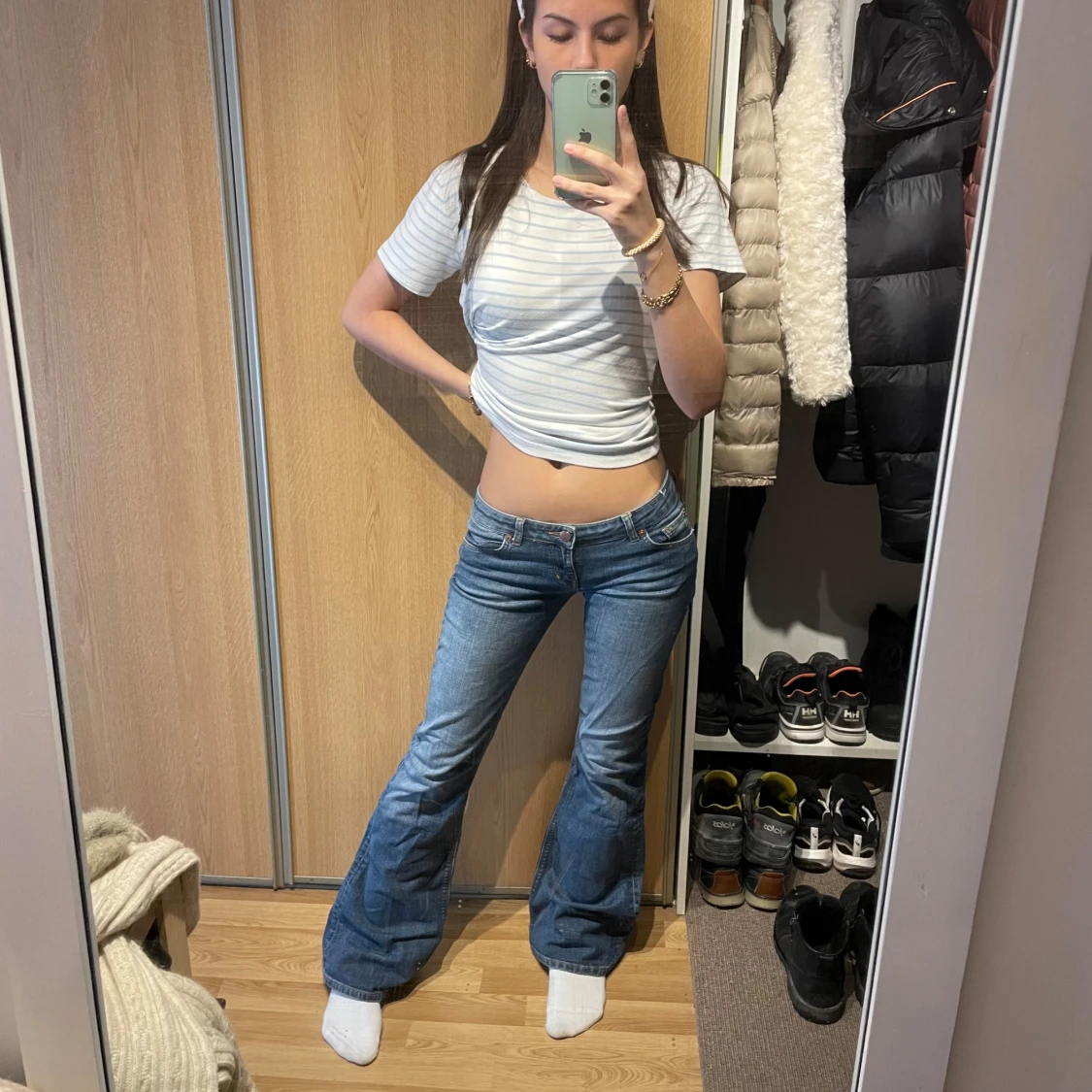 Lågmidjade bootcut jeans - 2