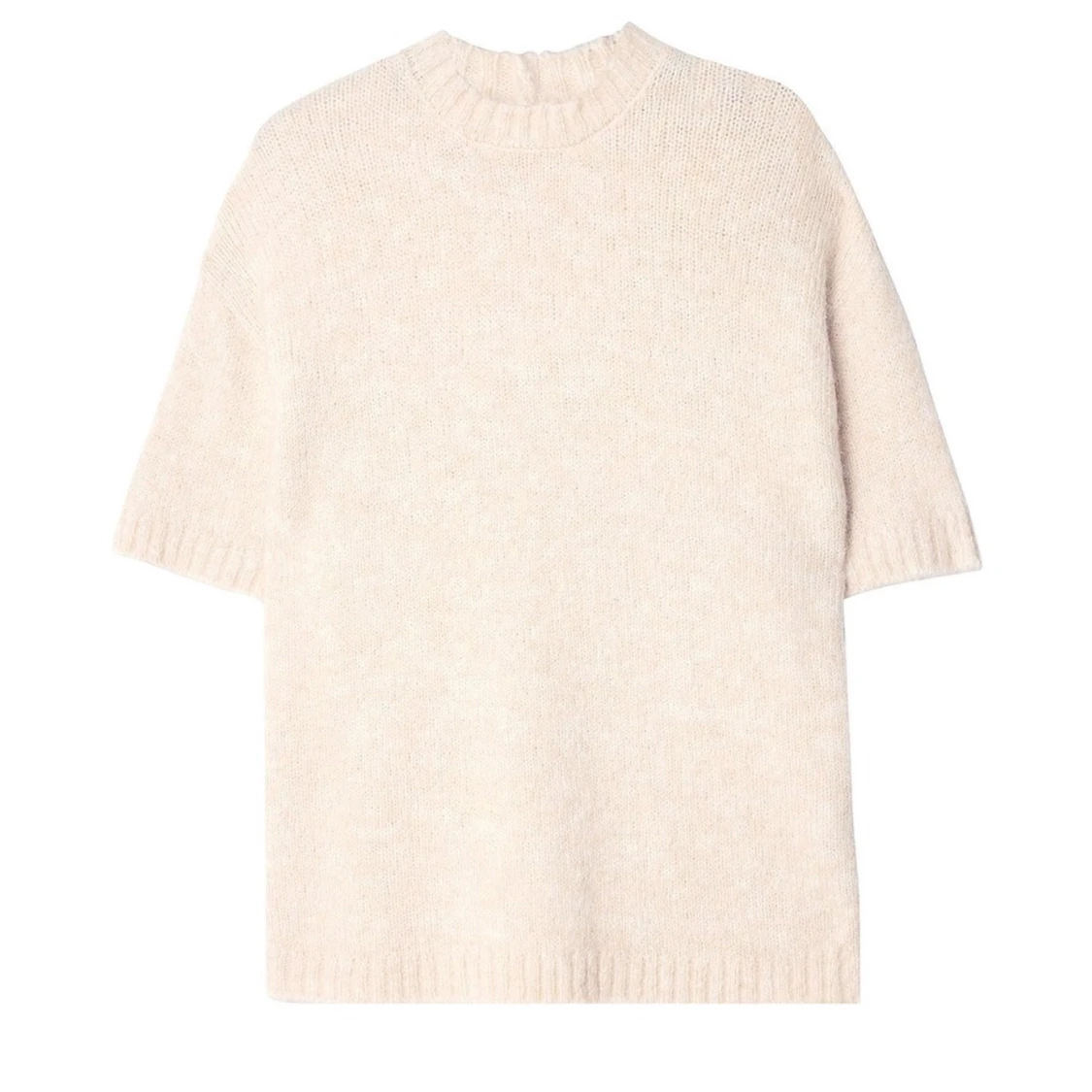 Beige stickad tröja - 1