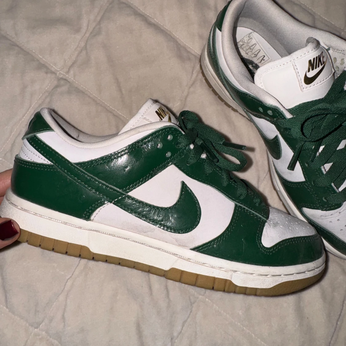 Nike Dunk i grönt och vitt