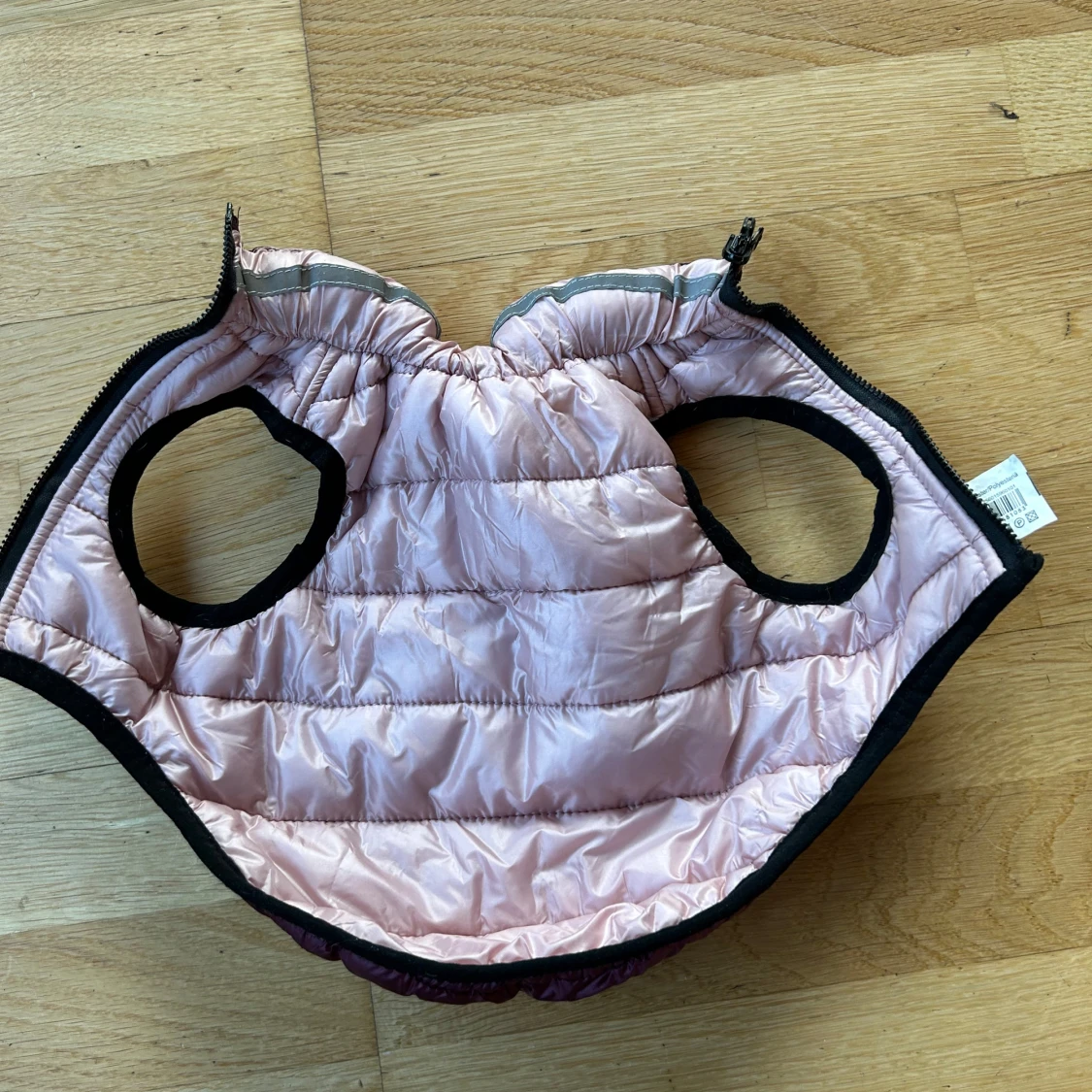 Vinröd hundjacka med dragkedja - 92