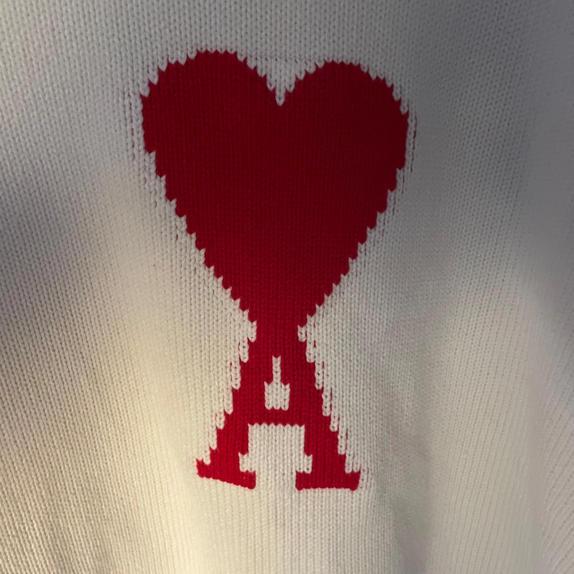 Vit stickad tröja från Ami - 92