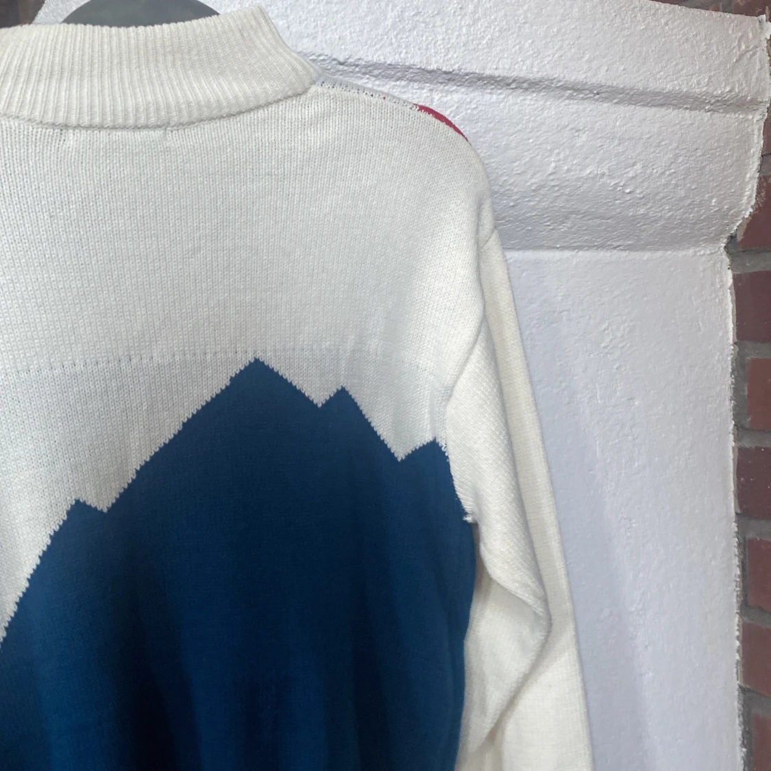 Vit stickad tröja perfekt til afterski  - 91