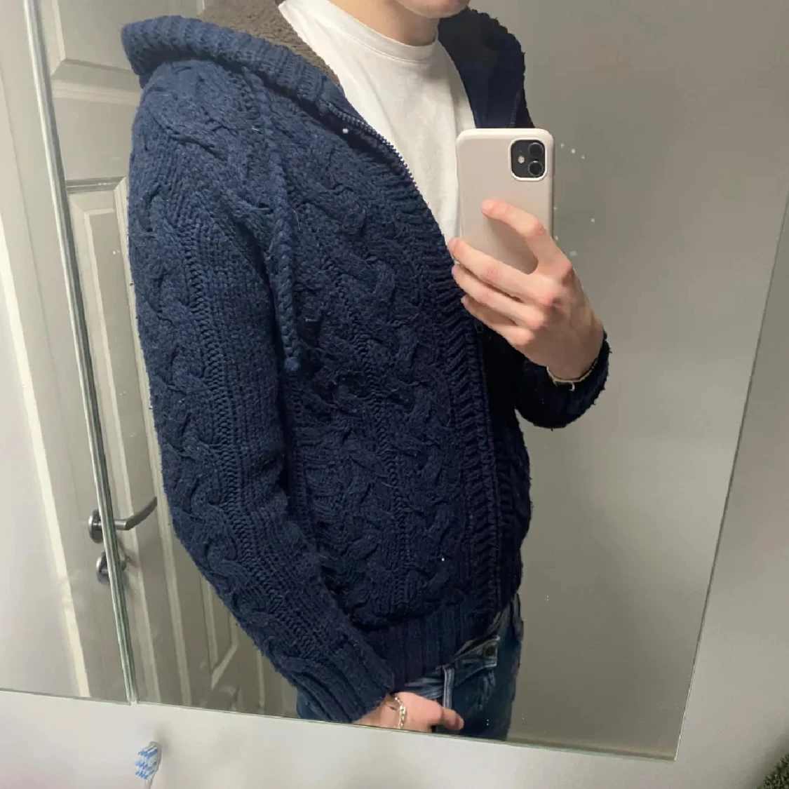 Mörkblå cardigan - 2