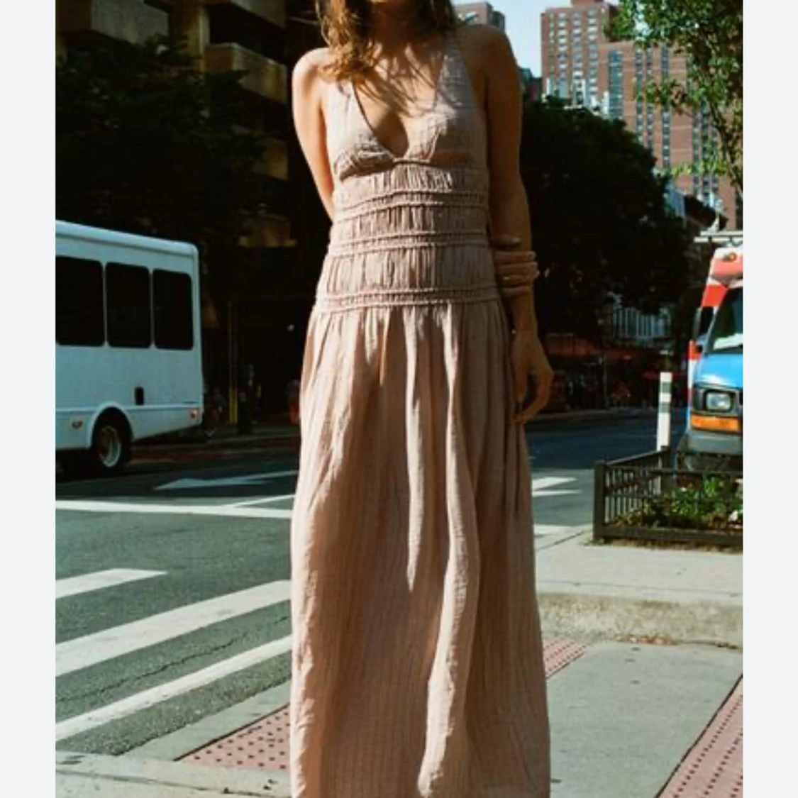 Ljusrosa långklänning från zara - 3