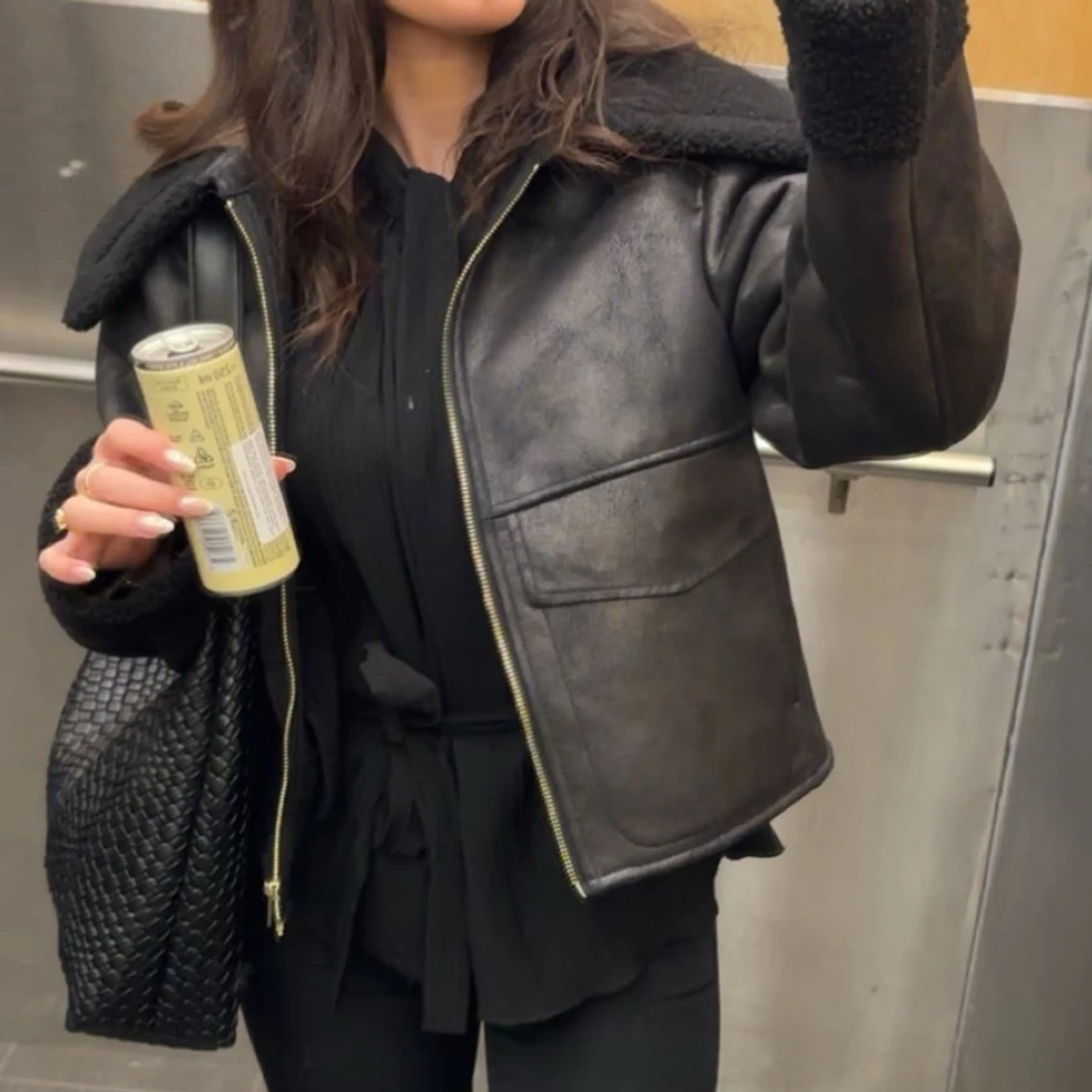 Svart jacka med foder - 2