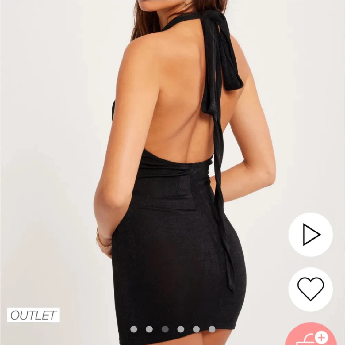 Svart axelbandslös klänning från Nelly - 1