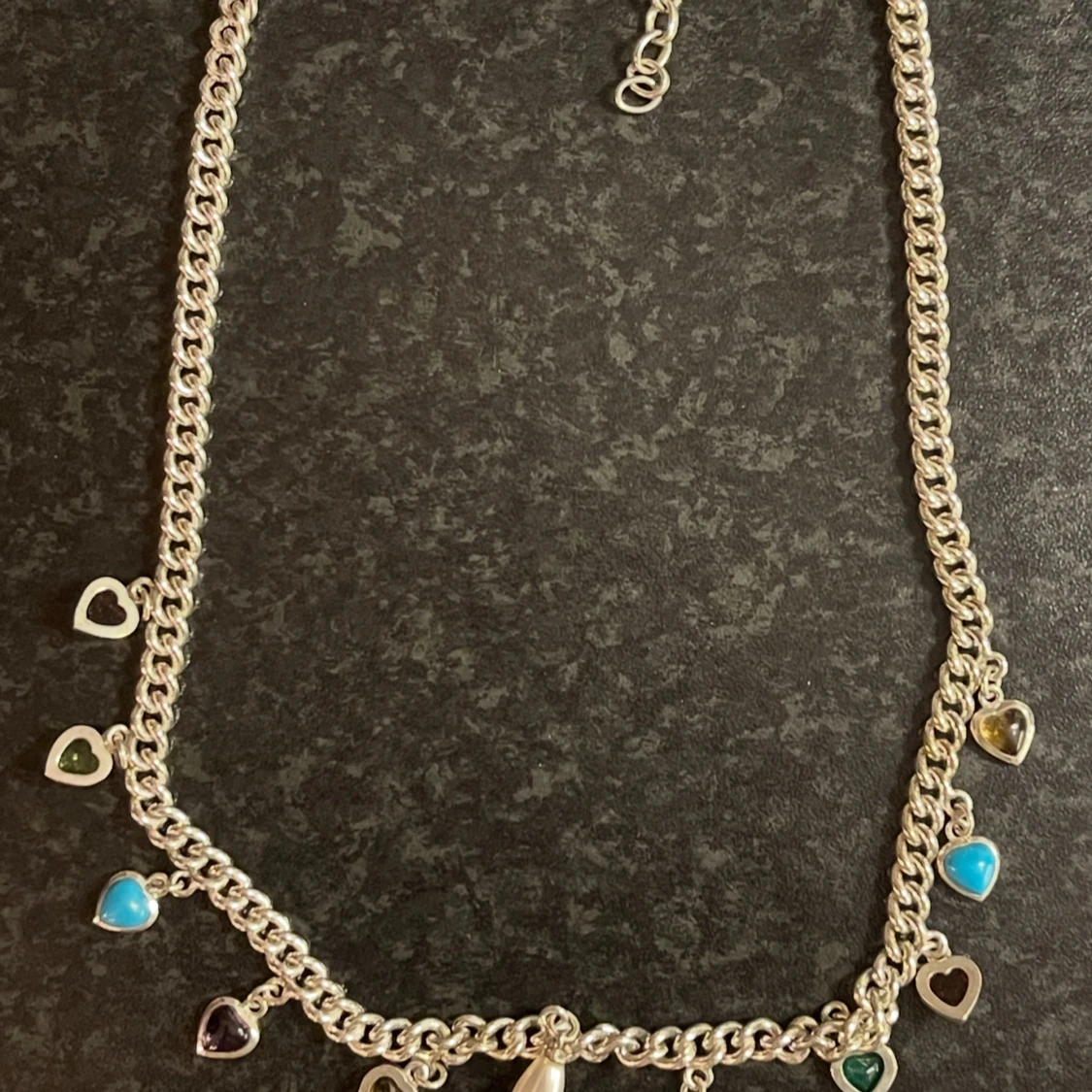 Maria Nilsdotter - Multi love necklace-Silverhalsband med hjärtan - 1