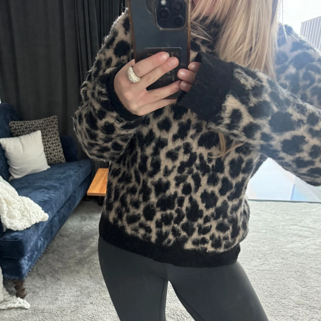 Leopardmönstrad tröja - 1