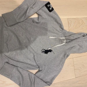 Grå hoodie från Ralph Lauren - Säljer en stilren grå hoodie från Ralph Lauren. Säljs inte längre och extremt efter frågad. Liden defekt på armen men märks inte av när man har på den. Bra skick,