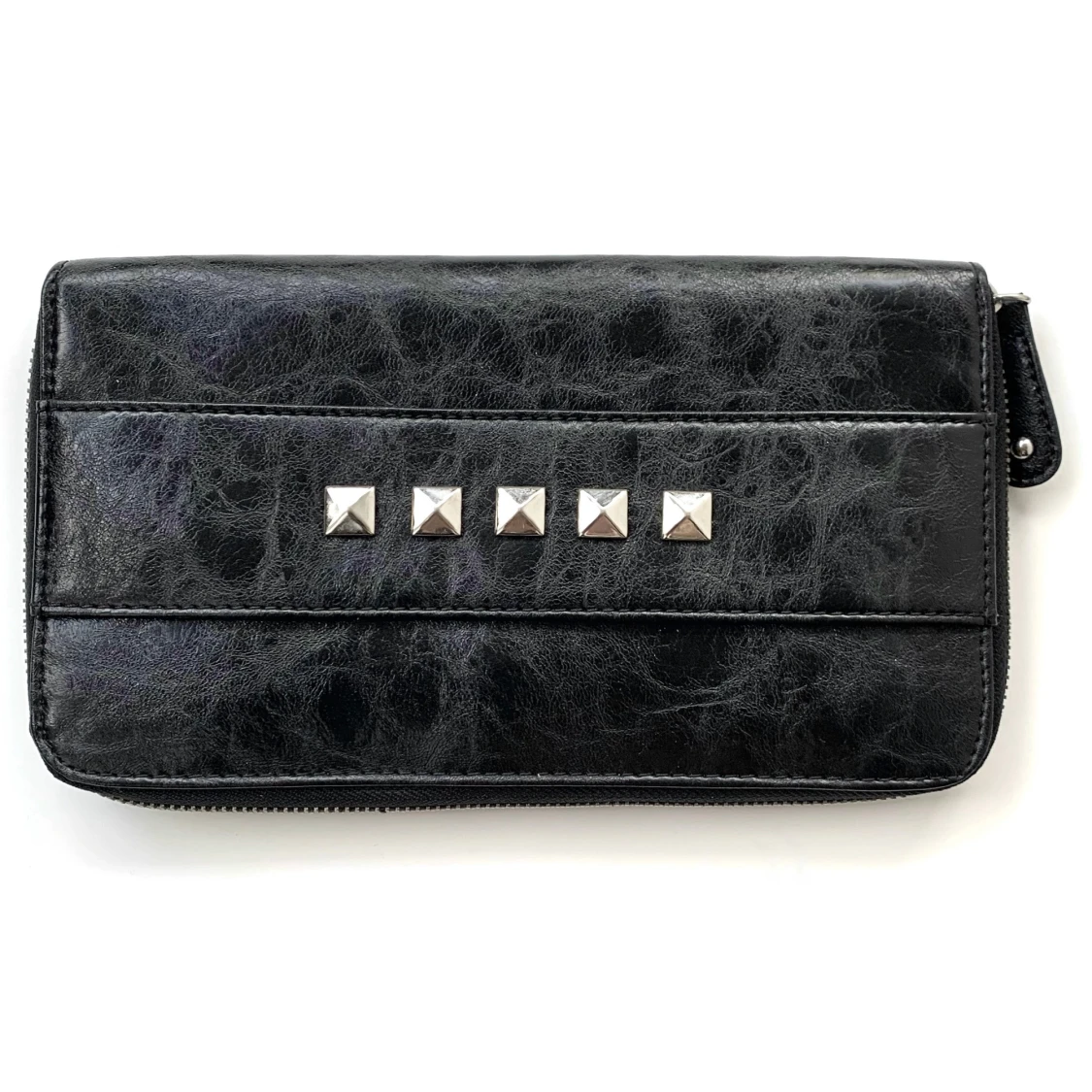 Mexx Kuvertväska Väska Svart Konstläder med Silver Nitar Rock Punk Goth