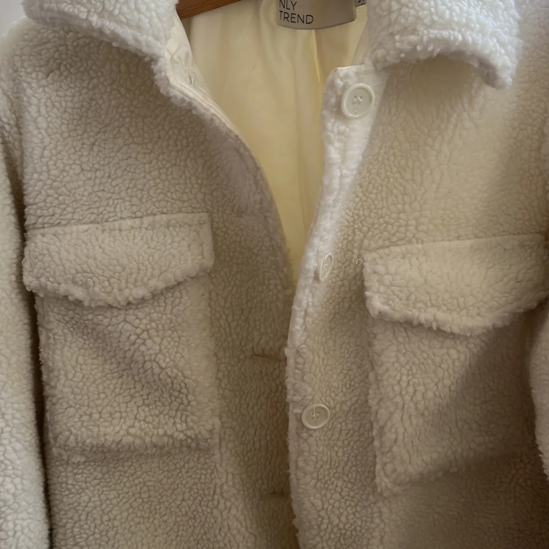 Vit Teddy jacka  - 1