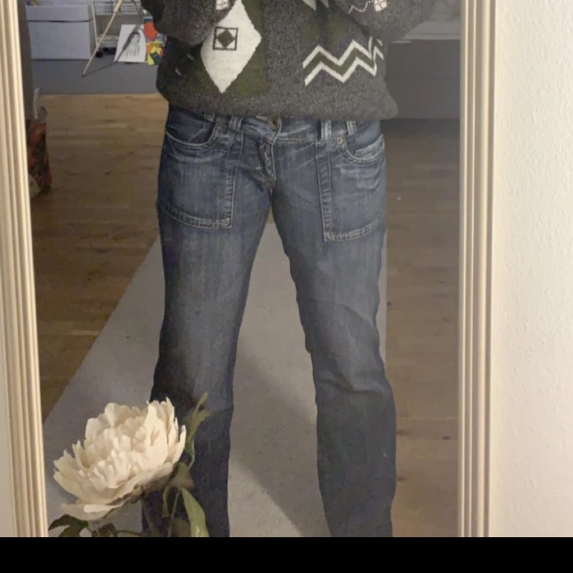 Lågmidjade bootcut jeans - 91