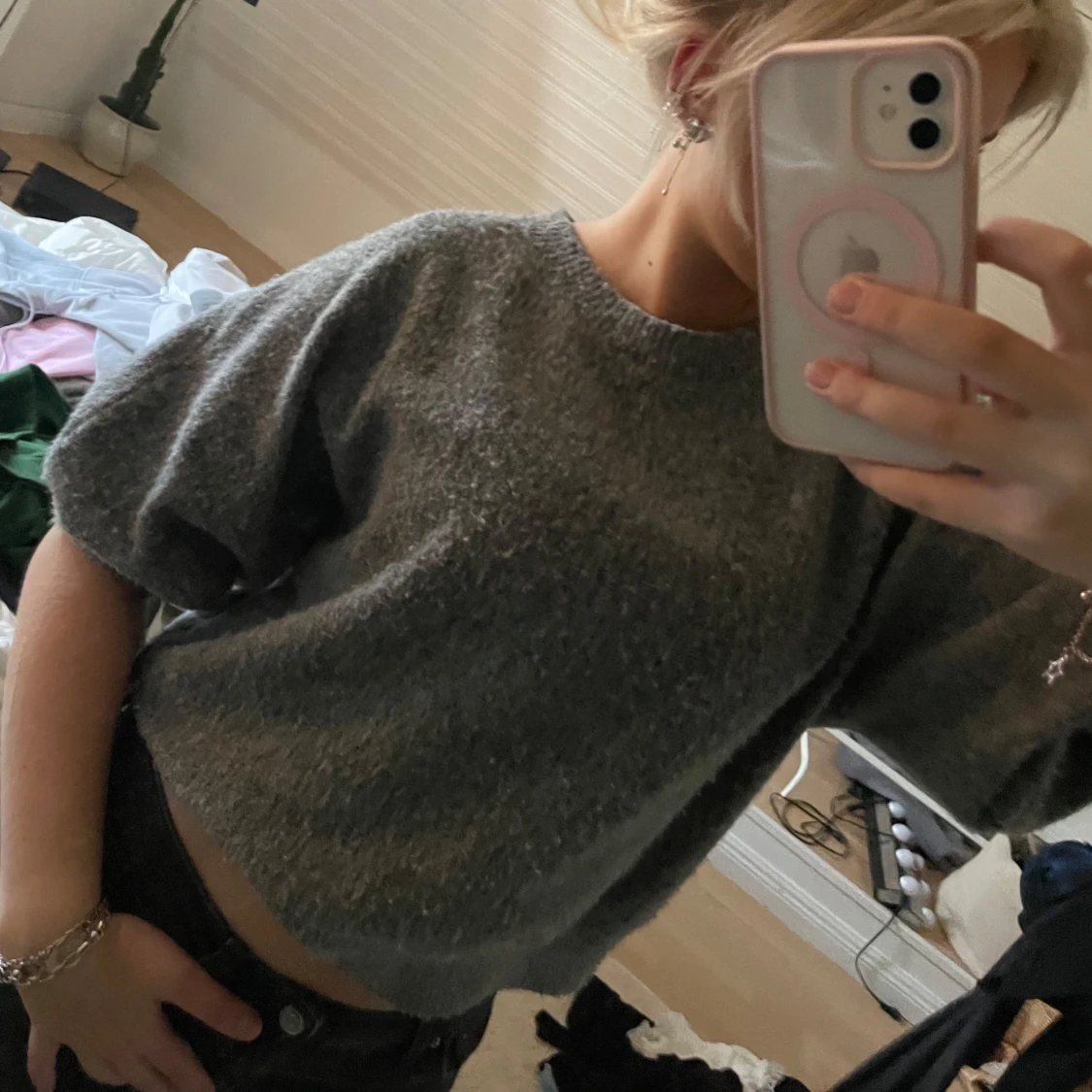 Stickad T-shirt  - 90