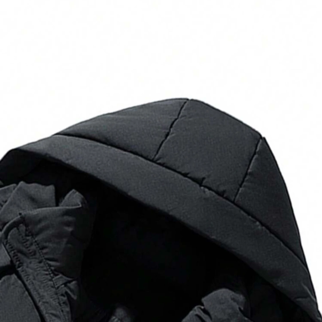 Svart dunjacka med huva - 91