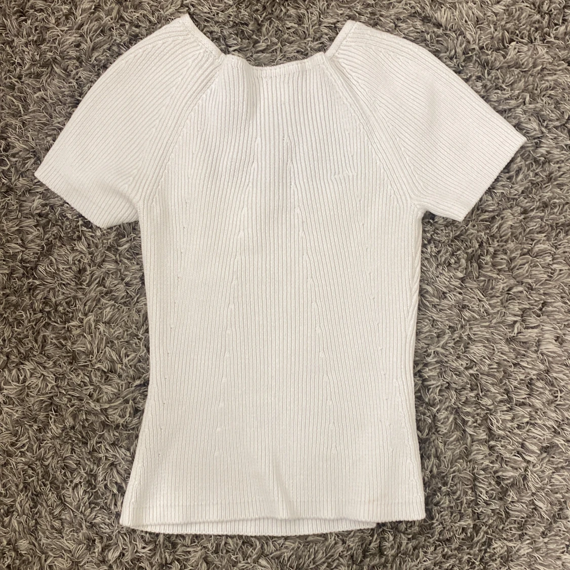 Vit ribbad topp  - 91