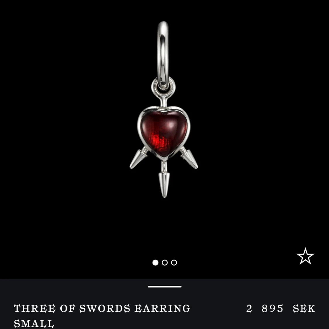 Three of Swords örhänge