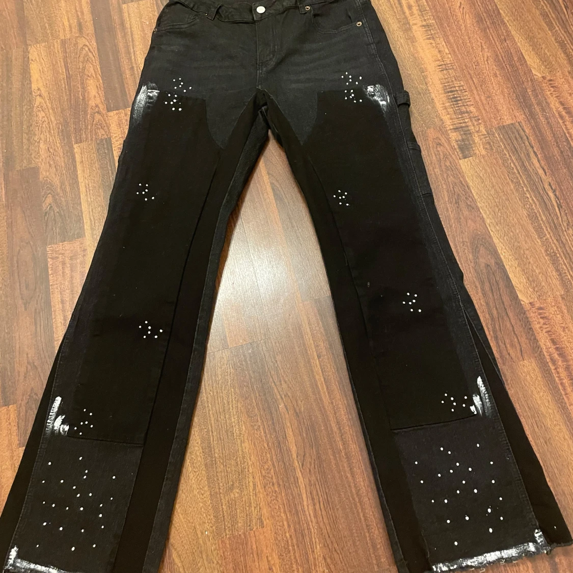 Svarta flared jeans/byxor