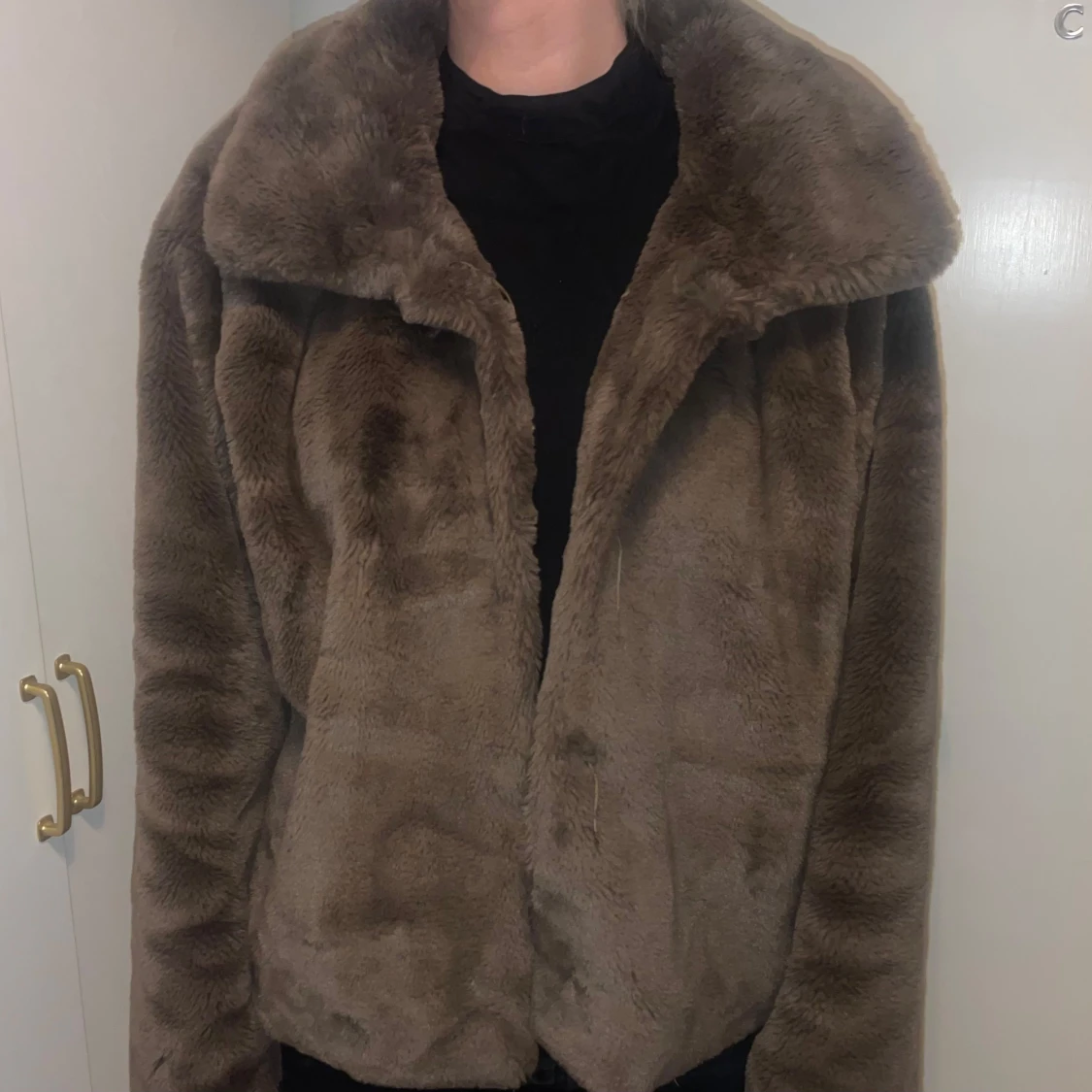 Brun pälsjacka - 91