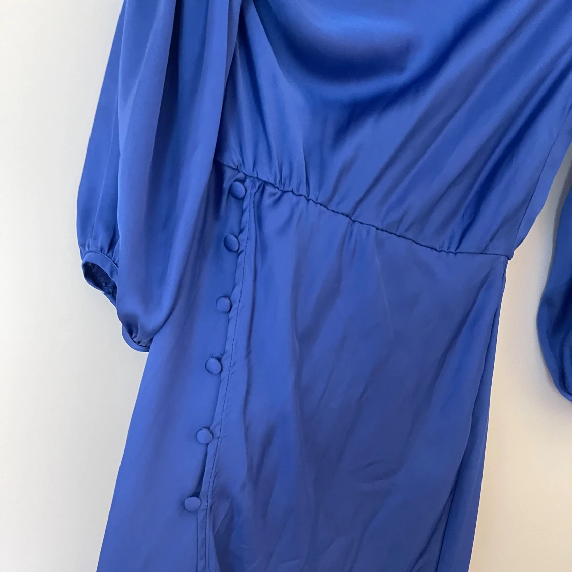 Blå vadlång klänning  - 90