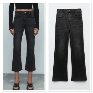 Zara cropped flare jeans - Jätte fina jeans har då dessa i fyra olika färger men tänker att jag gör ett inlägg för alla eftersom jag bara hittade en bild hur dem ser ut på (alla är inte samma design och storlek, 32,34) skriv gärna om ni har intresse för någon av dem🫶🫶