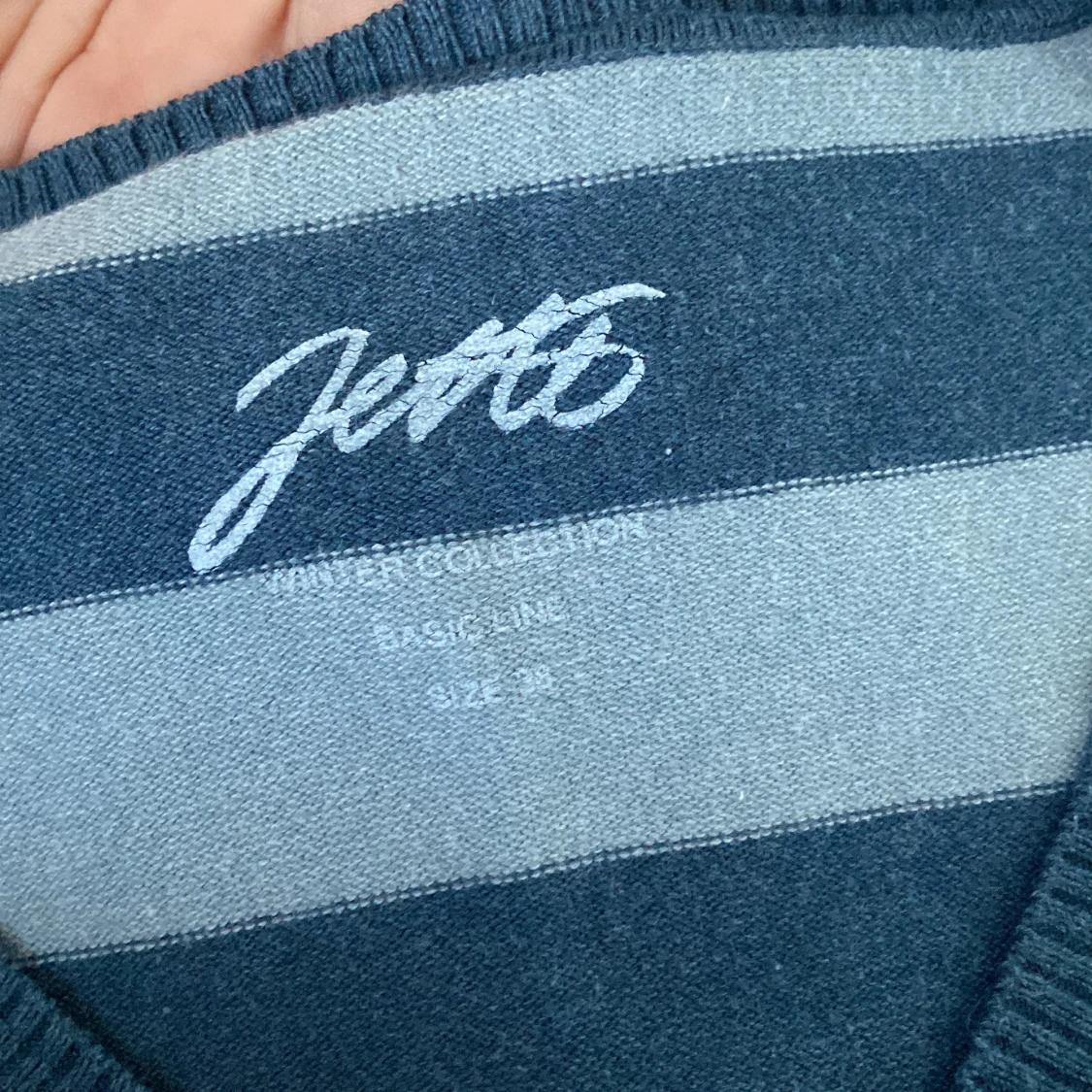 En blårandig JETTE sweatshirt - 91