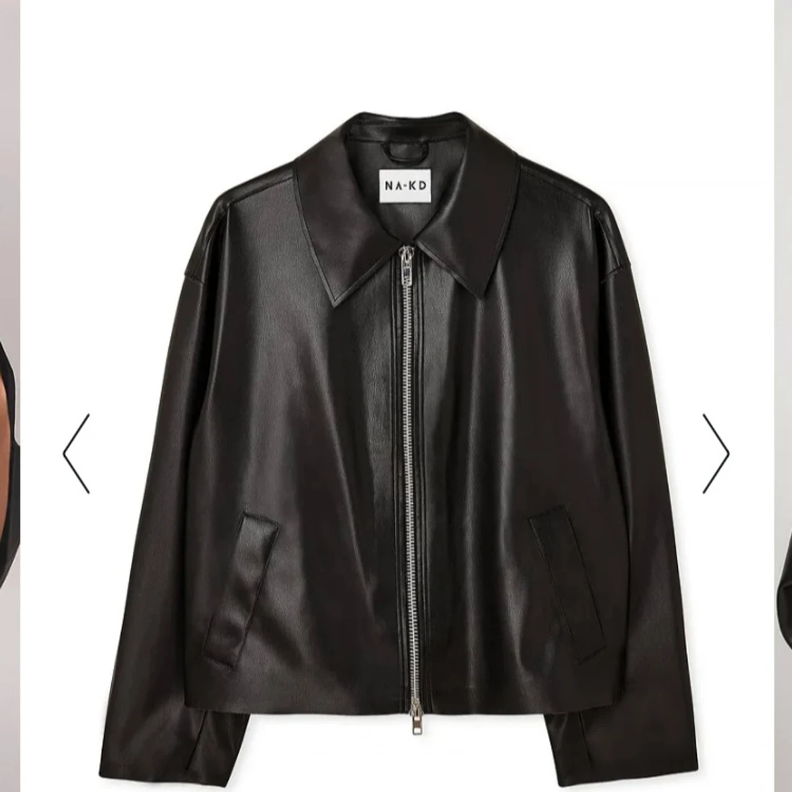 Jacka i PU med bred krage - 90