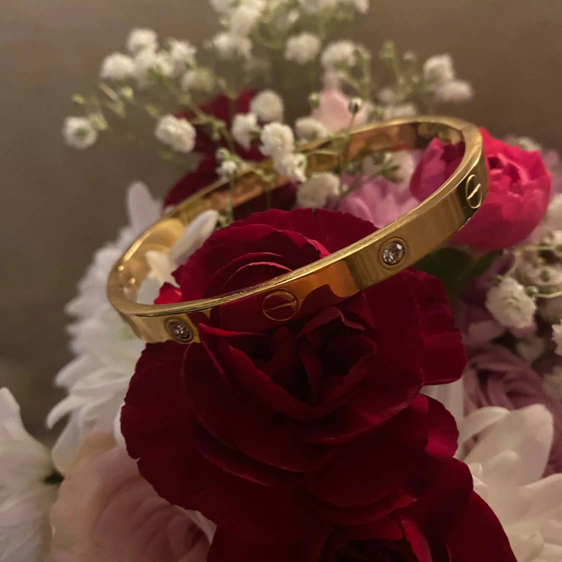  Rostfritt stål armband med stenar - 90