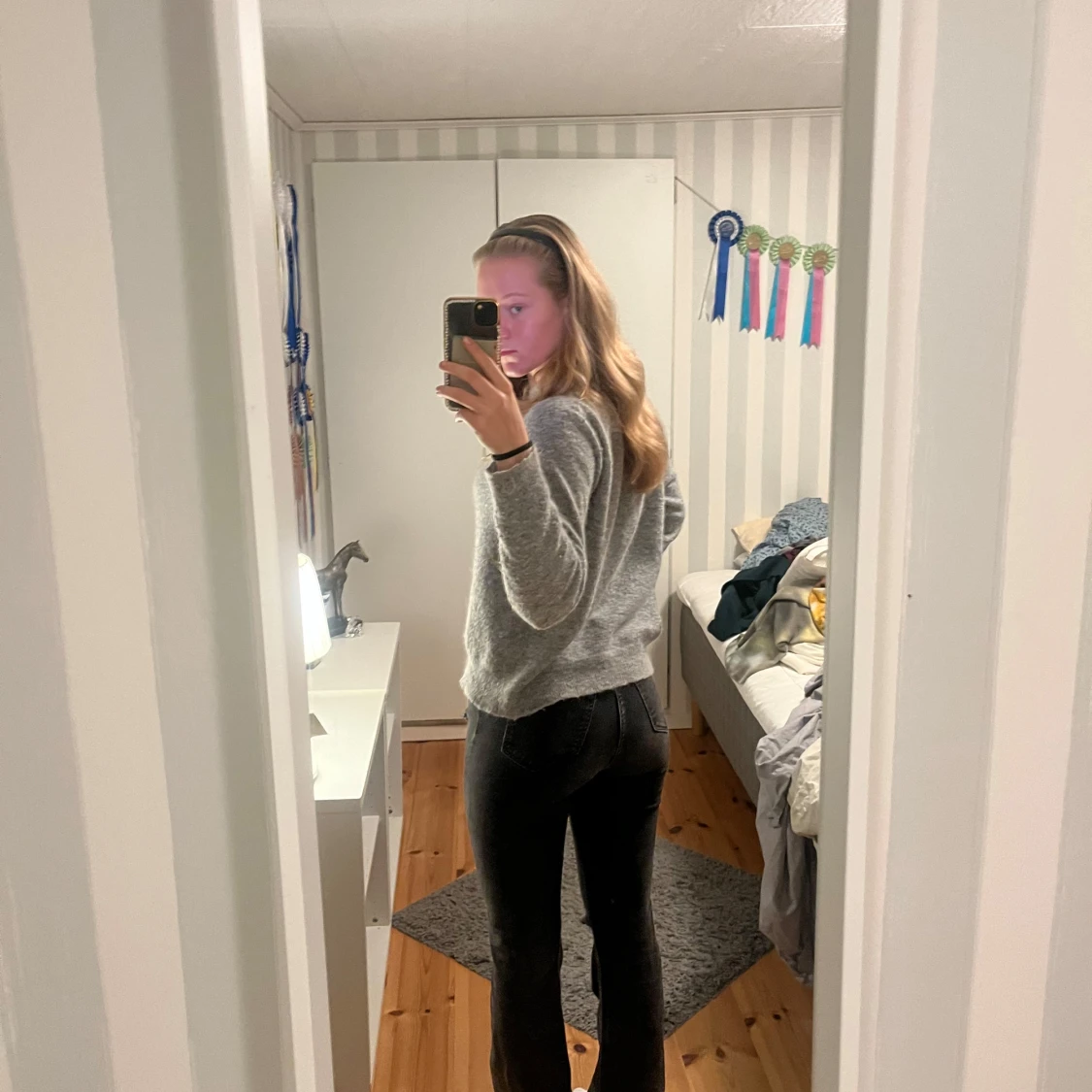 Low waist svarta jeans  - 91