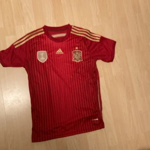 Spanien tröja 2010 - Säljer denna Spanien fotbollströja från adidas tröjan är använt en gång pågrund av att den inte passar . Den är storlek s men känns mer som storlek M