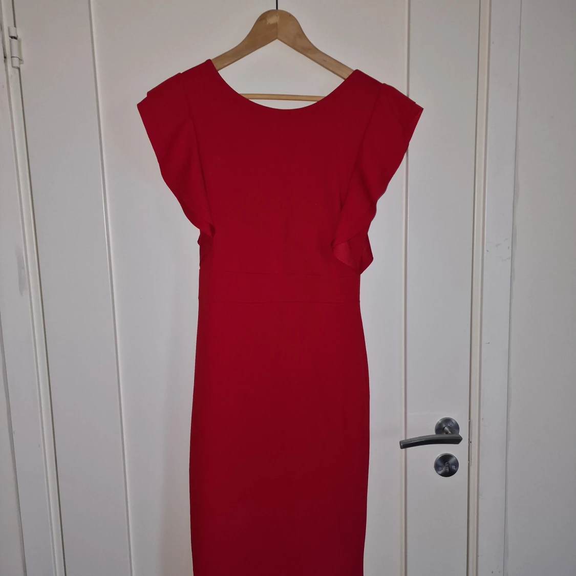 Enkel Röd Klänning