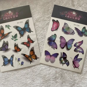 2st Fjärilar Tatuering  - Mått 15.00*10.50 cm/st  45kr/2st , sammafrakt 