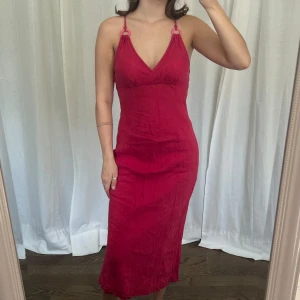 Vintage långklänning - Lång rosa vintage klänning i bomull från Jax. Jag är 176 cm 🤩