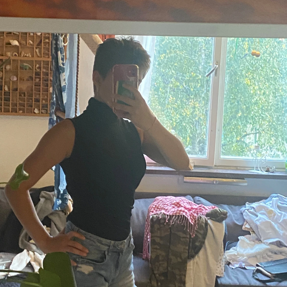 Turtleneck linne  - 90