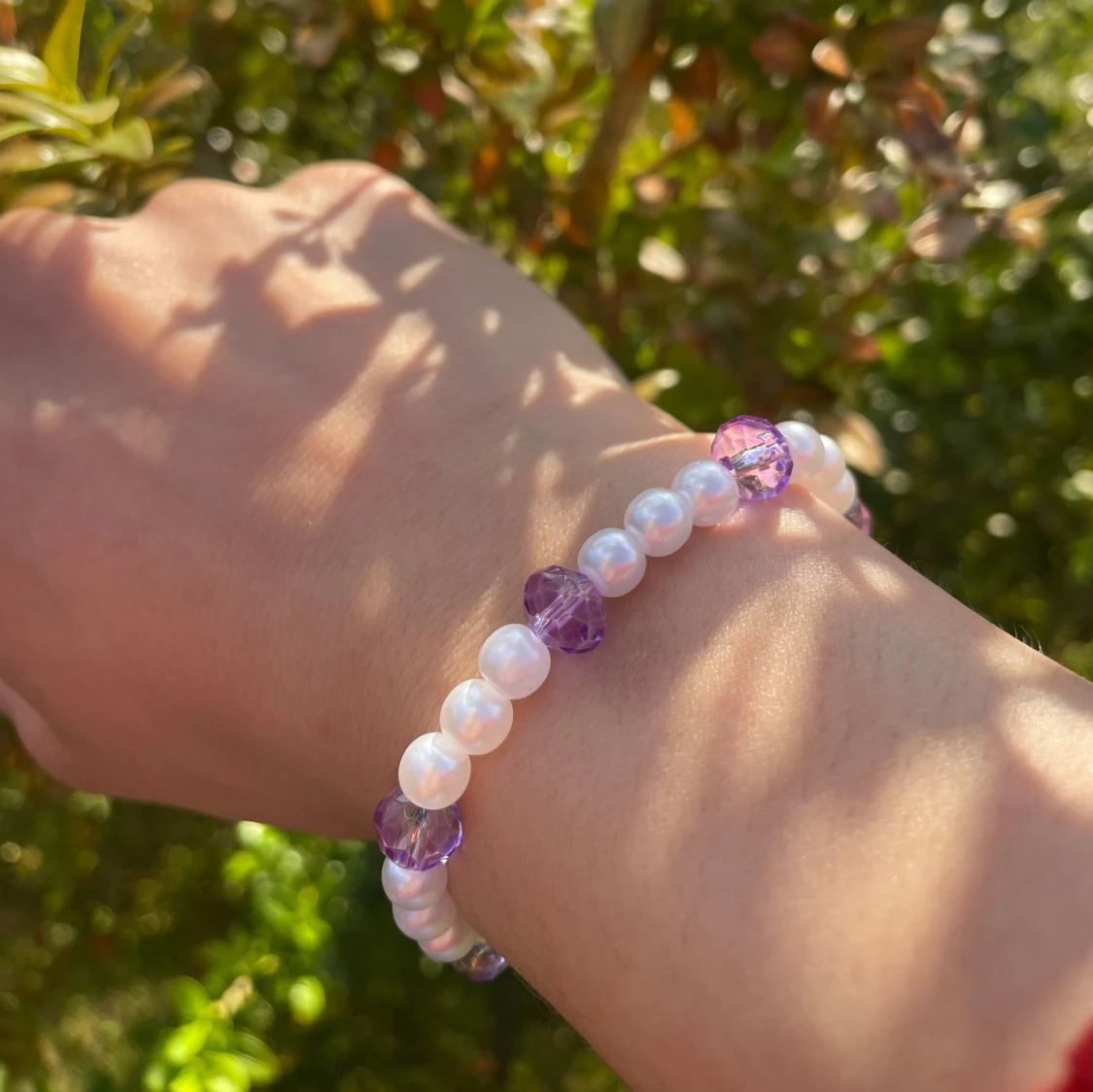 Smyckeset lila kristaller  - 91