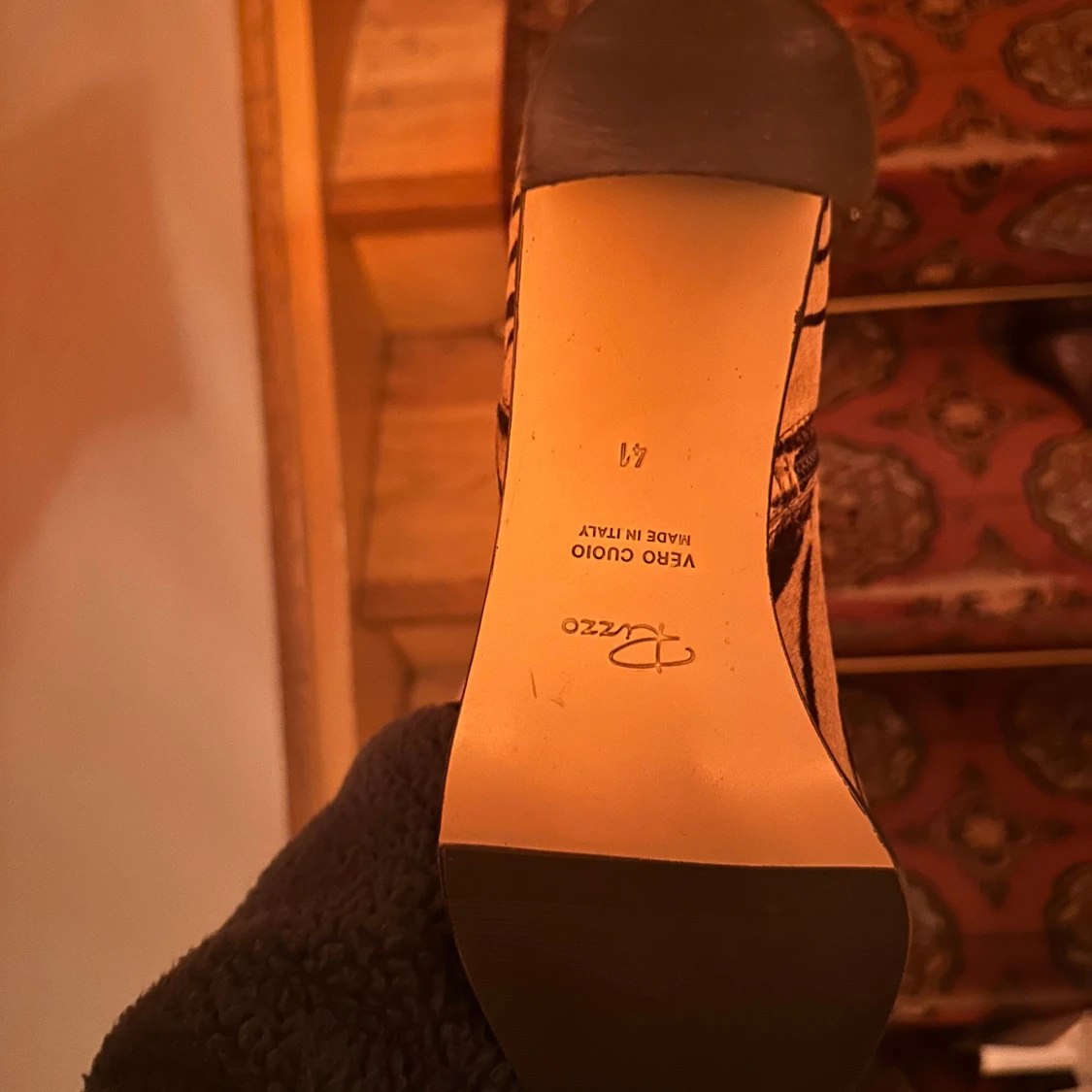 Läderboots zebra - 90