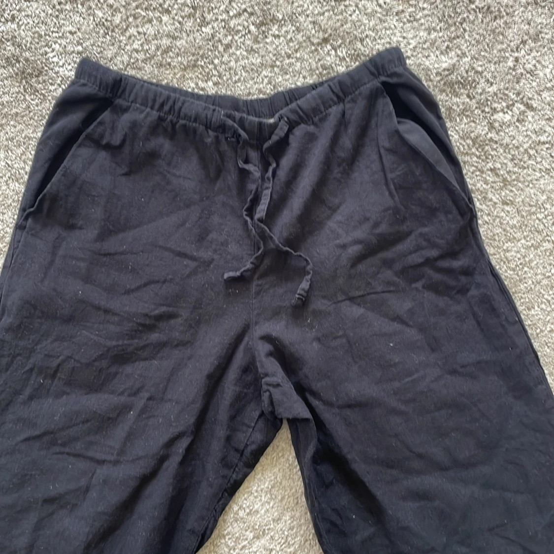 Svarta linnebyxor  - 90