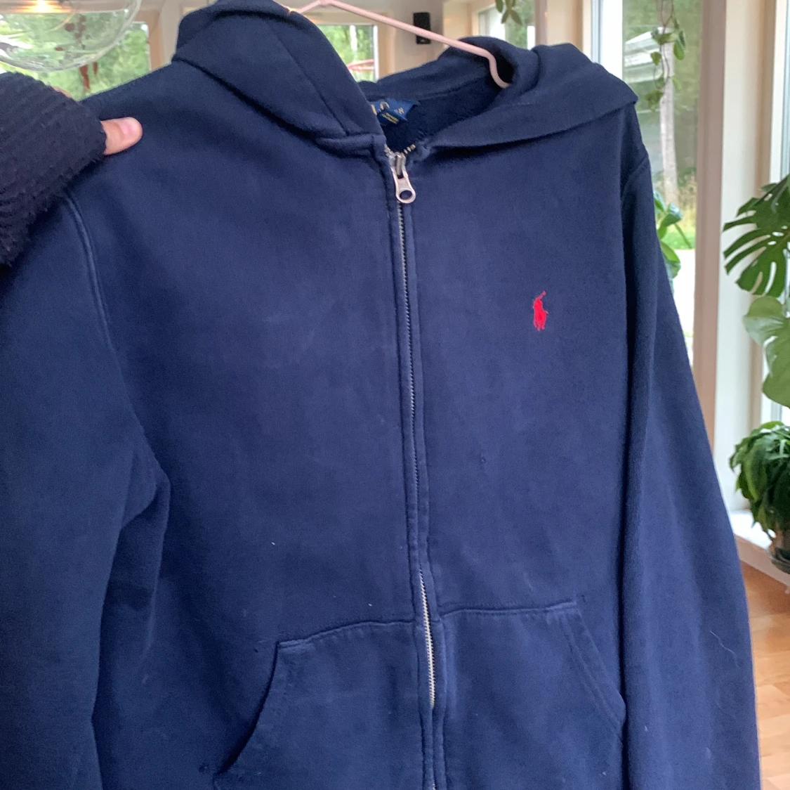 Blå fleece zip hoodie från Polo Ralph Lauren - 91