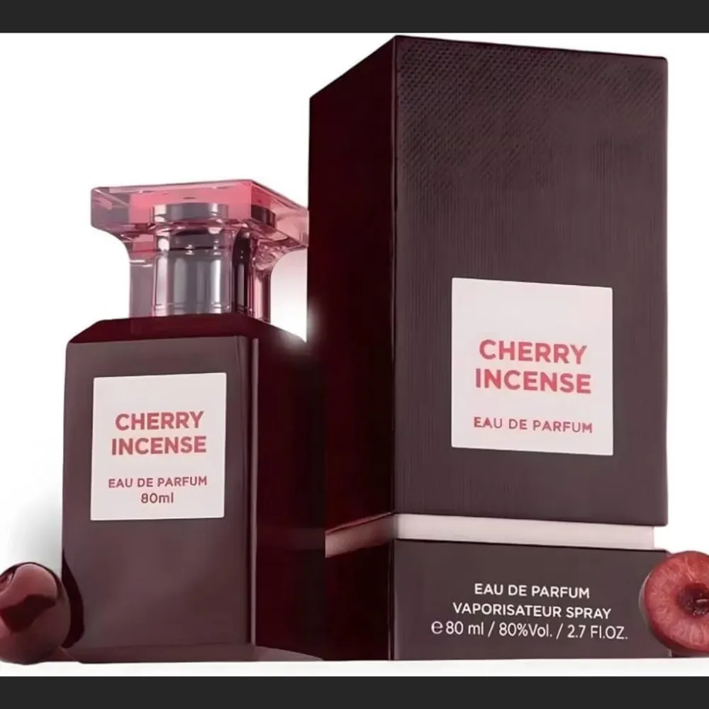 Säljer detta parfymer den har fått inspiration av märket Tom Ford lost cherry. Denna är väldigt starkt doft röcker med 3 spray för dagen på min hud håller den 7 timmar tycker den är manlig därför säljer den helt nytt testa bara 10 spray av den ! ❤️. Parfym.