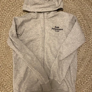 Grå zip-up hoodie - Storlek 170 med passar XS