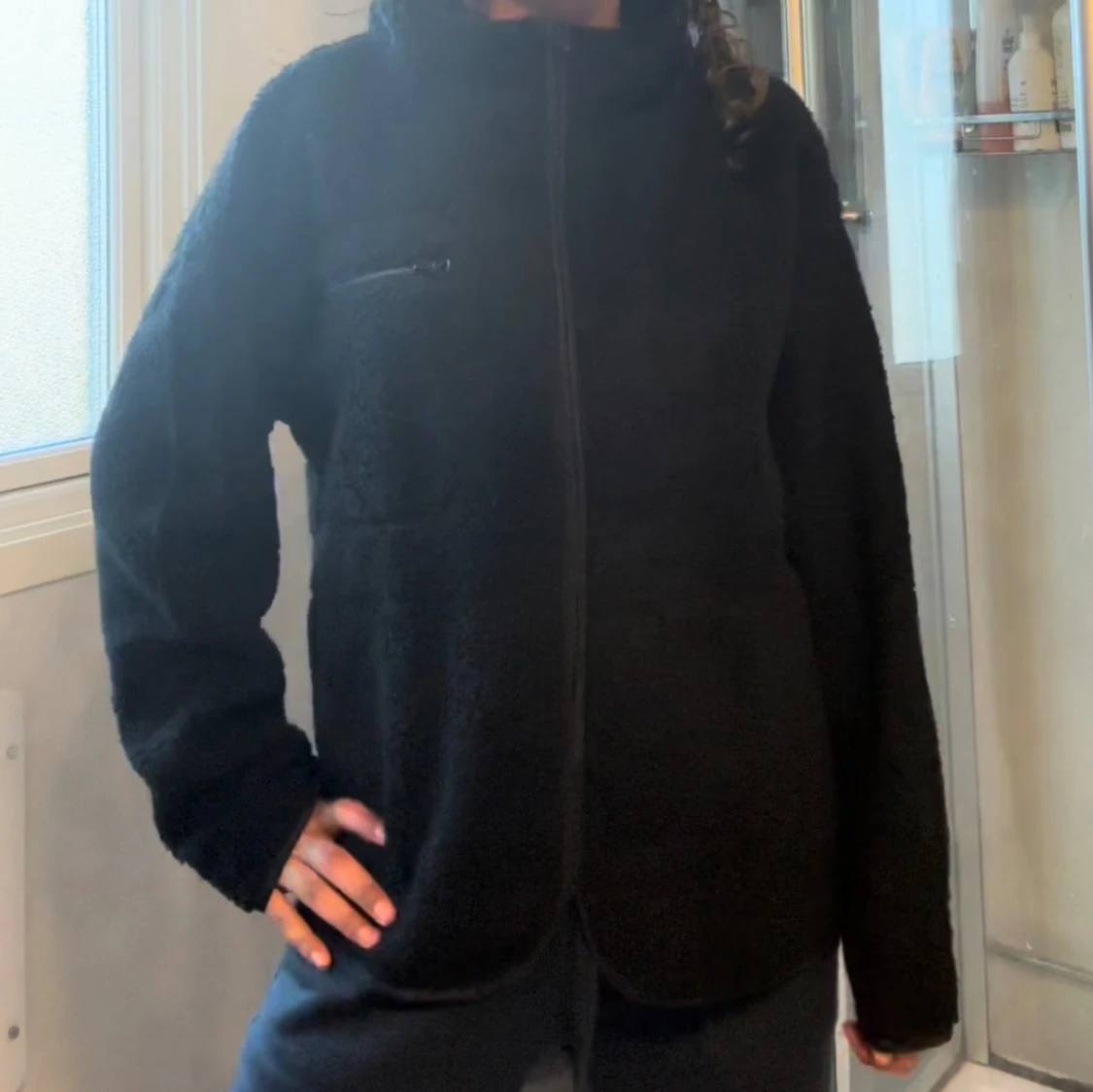 Svart Teddy jacka