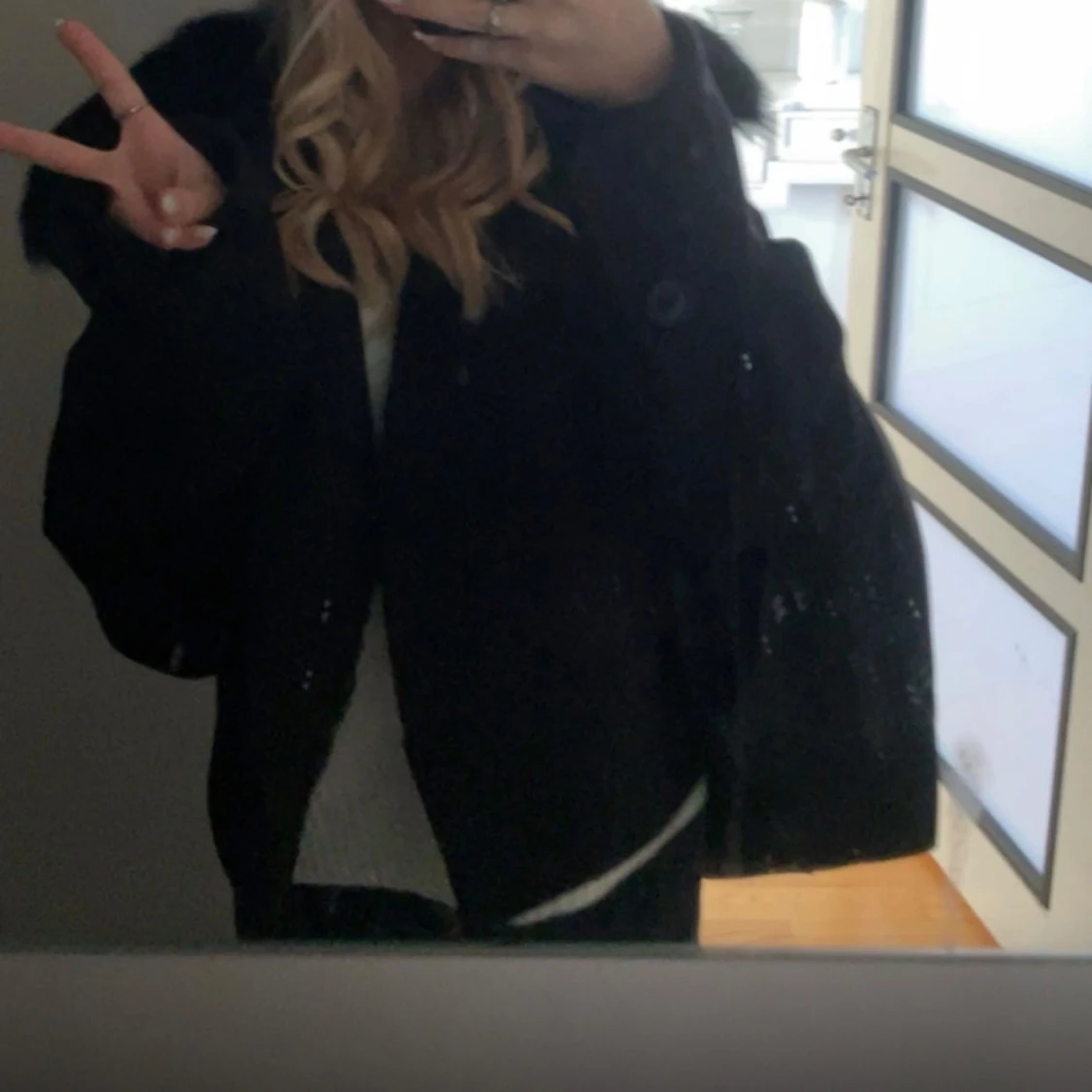 Svart meotine jacka  - 90