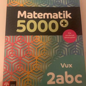 Matte 2b - Hej jag säljer Matemarik 5000 2abc vux. Den är i good skickt .  Priset kan diskuteras men frakten ingår inte i priset .