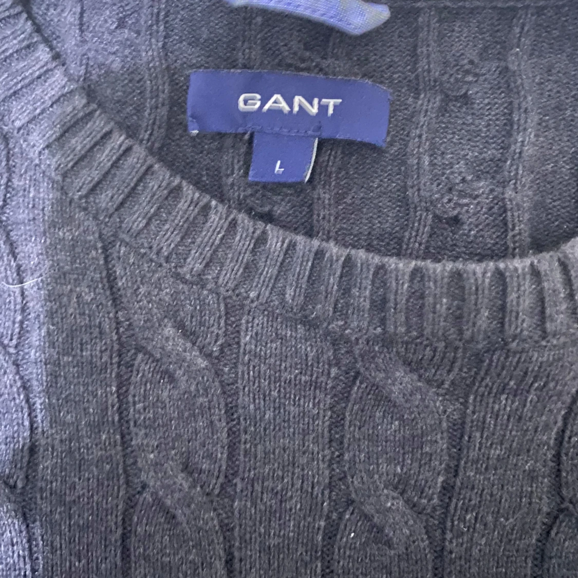 Svart kabelstickad tröja från GANT - 92