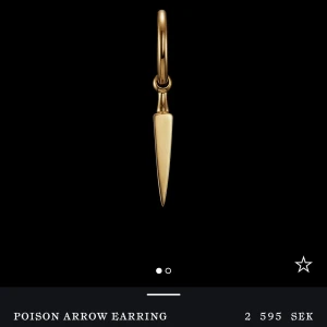 Maria Nilsdotter örhänge Poison Arrow Earring  - INTRESSEKOLL⚠️ Elegant örhänge i guldpläterat silver med en spetsig pilformad design. Perfekt för att ge en edgy touch till din stil. Super fin och elegant. Kom med prisförslag. Nypris 2595kr. Fick i julklapp förra året, endast använt några gånger! Lådan med följer. För privat bilder kom privat.